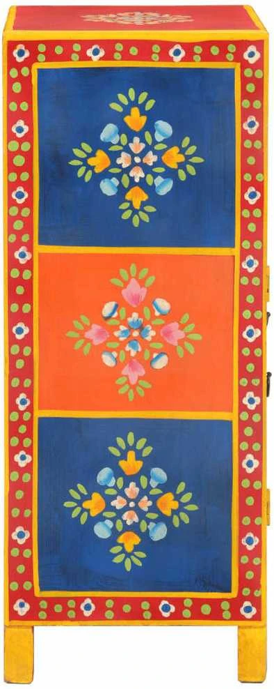 Šoninė spintelė, 54x30x74cm, mango masyvas, dažyta rankomis