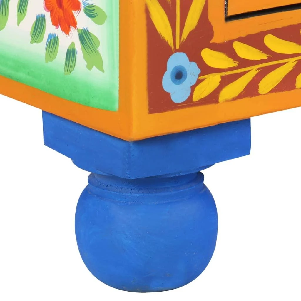 Šoninė spintelė, 70x35x60cm, mango masyvas, tapyta rankomis