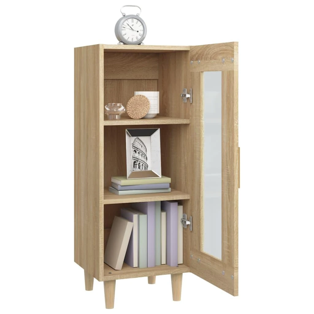 Šoninė spintelė, ąžuolo spalvos, 34,5x34x90cm, apdirbta mediena