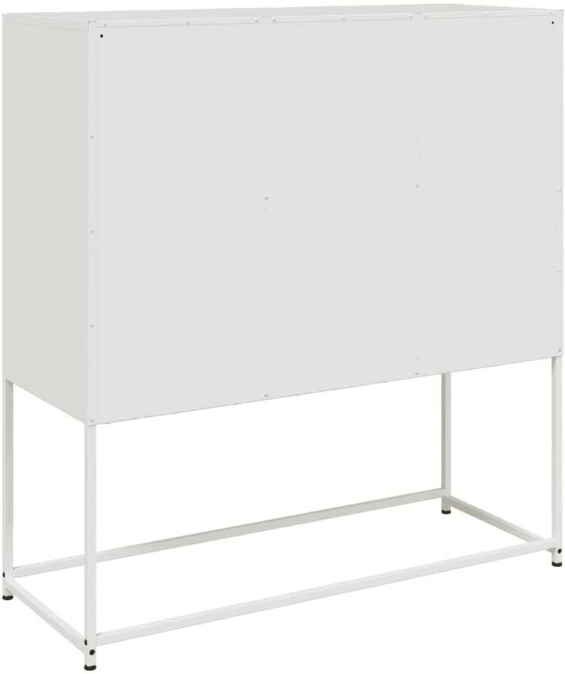 Šoninė spintelė, baltos spalvos, 100,5x39x107cm, plienas