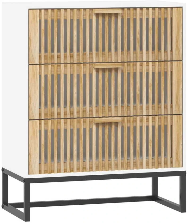 Šoninė spintelė, baltos spalvos, 60x30x75cm, apdirbta mediena