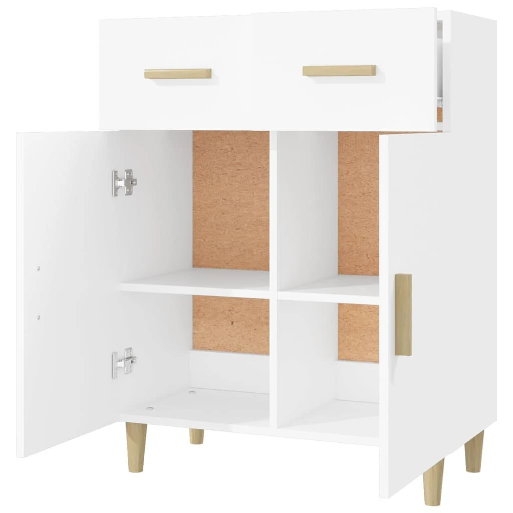 Šoninė spintelė, baltos spalvos, 69,5x34x89cm, apdirbta mediena