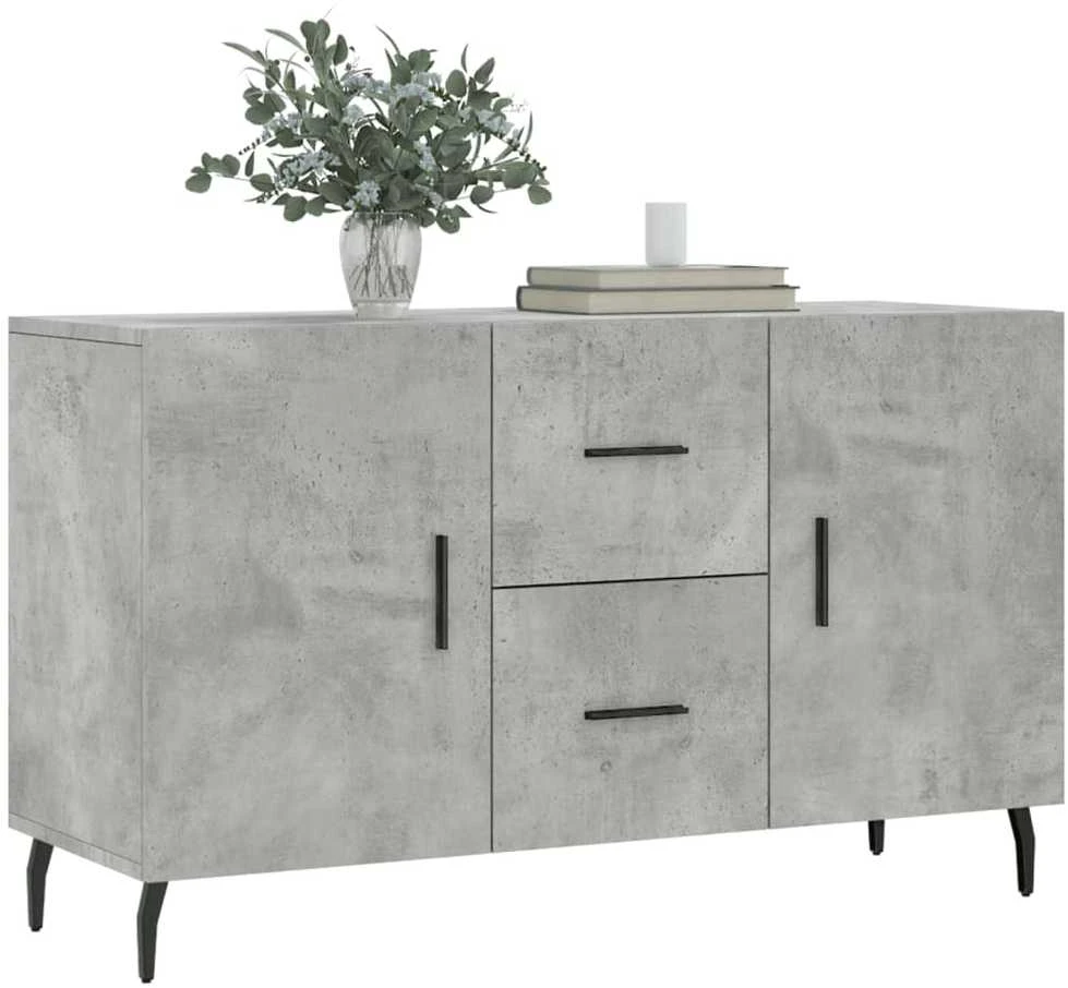 Šoninė spintelė, betono pilka, 100x36x60cm, apdirbta mediena