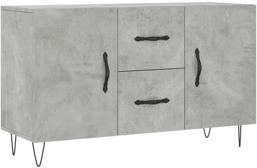 Šoninė spintelė, betono pilka, 100x36x60cm, apdirbta mediena