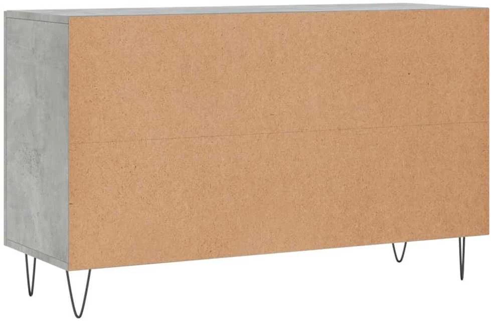 Šoninė spintelė, betono pilka, 100x36x60cm, apdirbta mediena