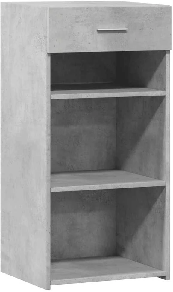 Šoninė spintelė, betono pilka, 45x42,5x93cm, apdirbta mediena