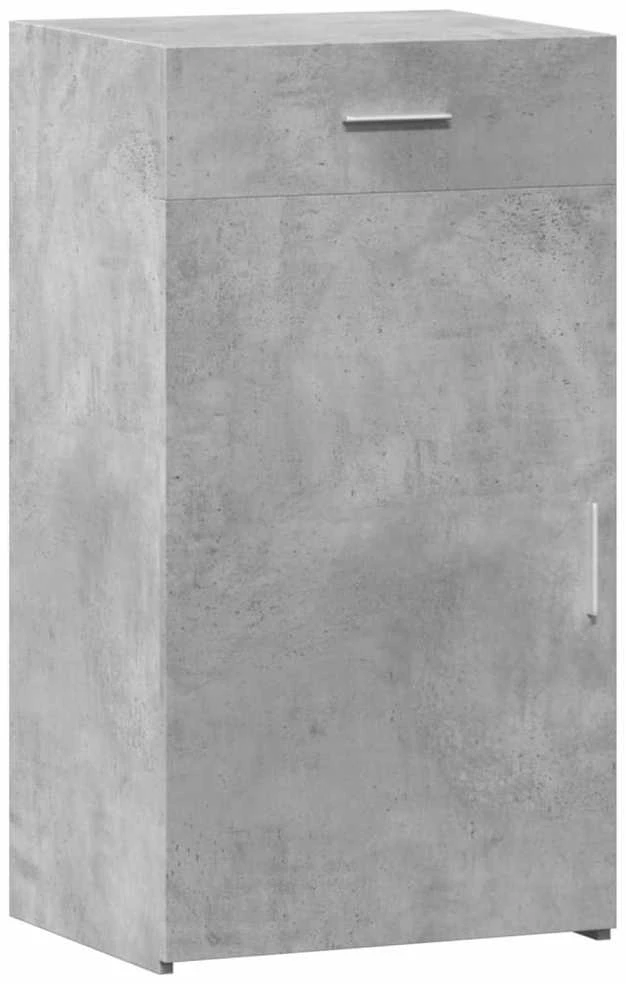 Šoninė spintelė, betono pilka, 50x42,5x93cm, apdirbta mediena