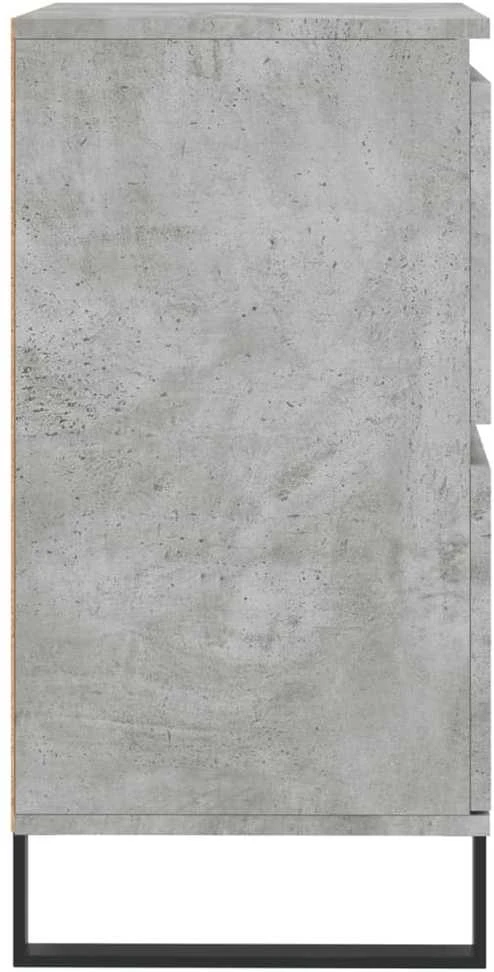 Šoninė spintelė, betono pilka, 60x35x70cm, apdirbta mediena