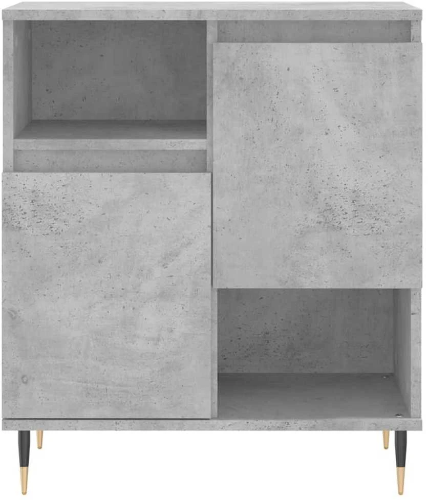 Šoninė spintelė, betono pilka, 60x35x70cm, apdirbta mediena