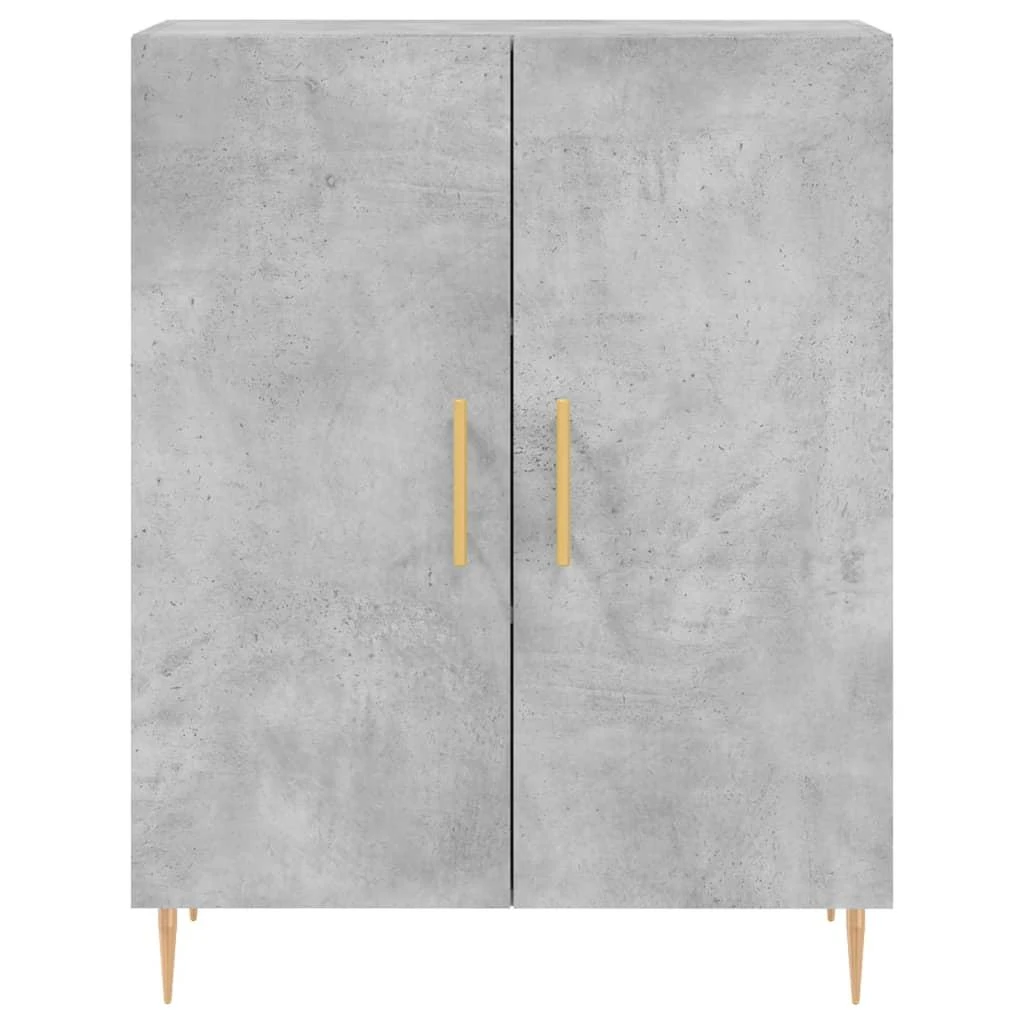 Šoninė spintelė, betono pilka, 69,5x34x90cm, apdirbta mediena