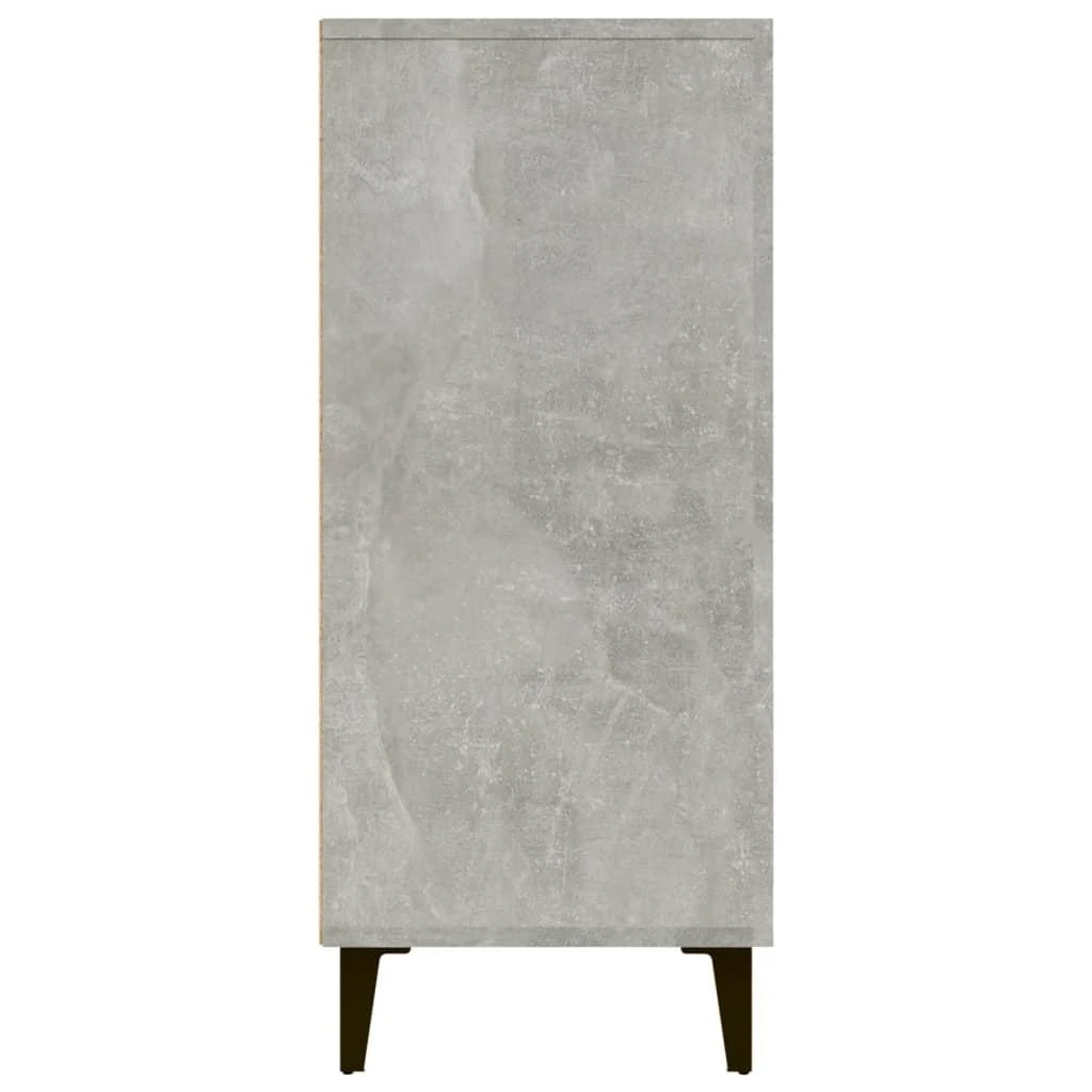 Šoninė spintelė, betono pilka, 90x34x80cm, apdirbta mediena
