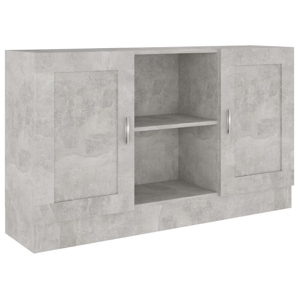 Šoninė spintelė, betono, 120x30,5x70cm, apdirbta mediena