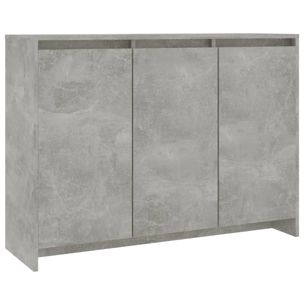 Šoninė spintelė, betono pilka, 102x33x75cm, apdirbta mediena