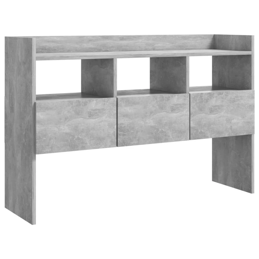 Šoninė spintelė, betono pilka, 105x30x70cm, apdirbta mediena