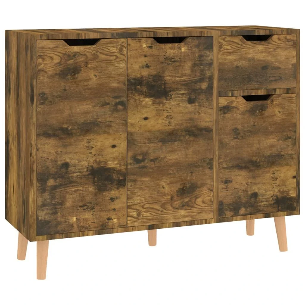Šoninė spintelė, dūminė ąžuolo, 90x30x72cm, apdirbta mediena