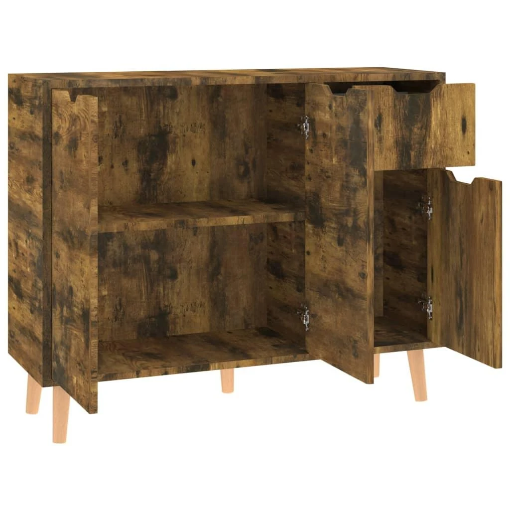 Šoninė spintelė, dūminė ąžuolo, 90x30x72cm, apdirbta mediena