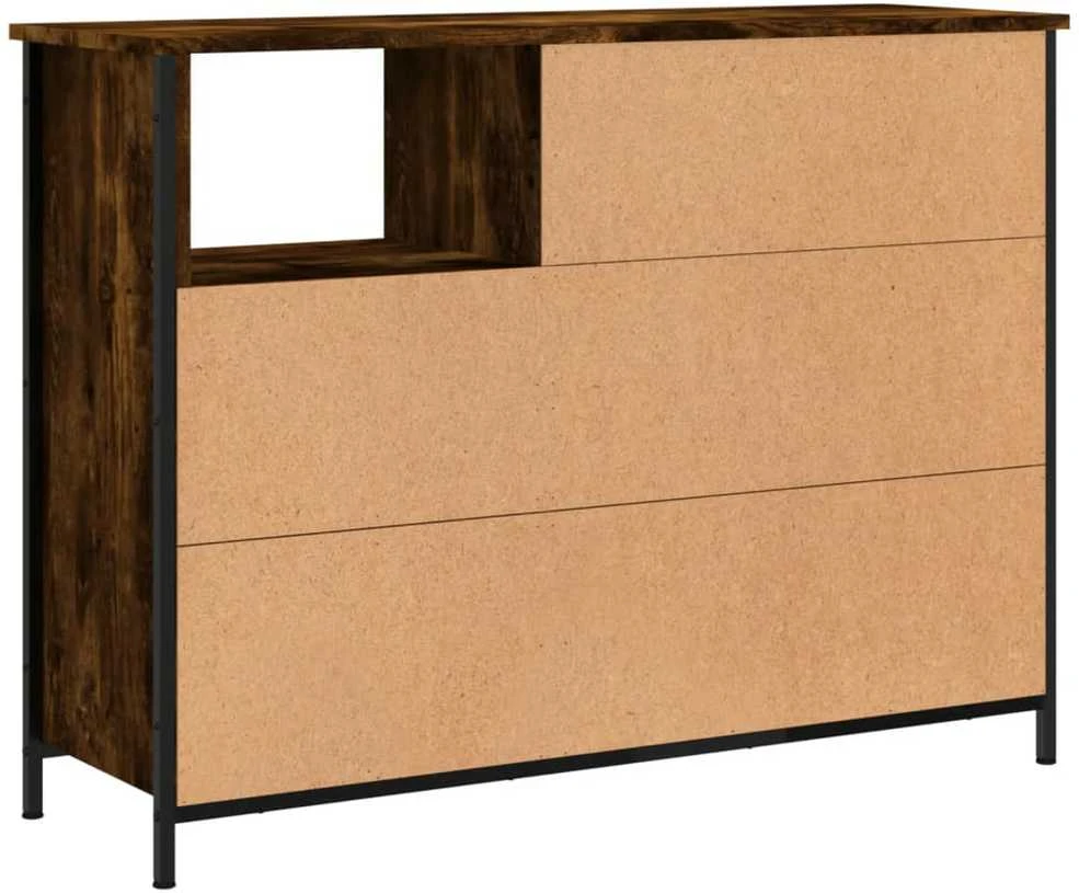 Šoninė spintelė, dūminio ąžuolo, 100x33x75cm, apdirbta mediena