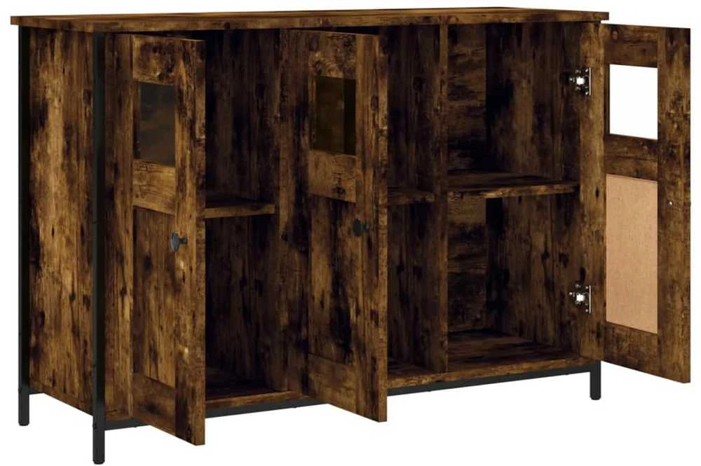 Šoninė spintelė, dūminio ąžuolo, 100x35x70cm, apdirbta mediena