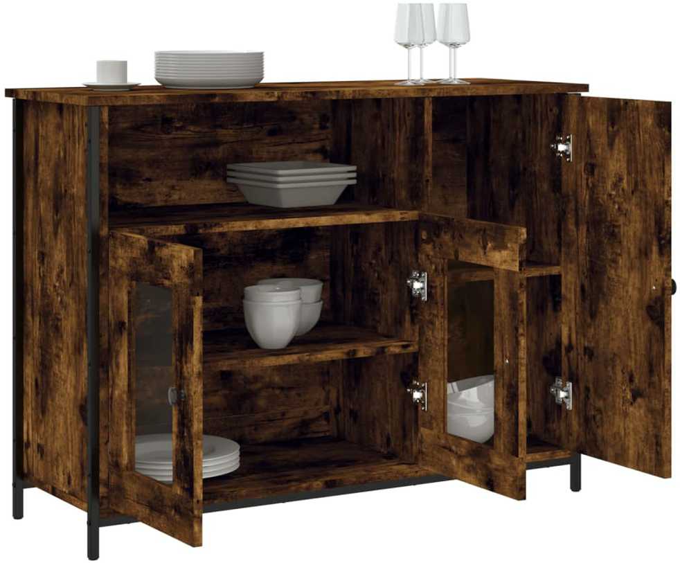 Šoninė spintelė, dūminio ąžuolo, 100x35x75cm, apdirbta mediena
