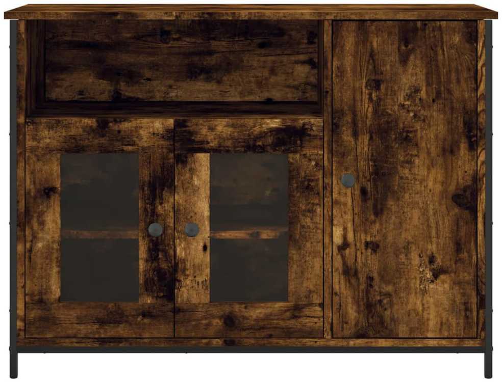 Šoninė spintelė, dūminio ąžuolo, 100x35x75cm, apdirbta mediena
