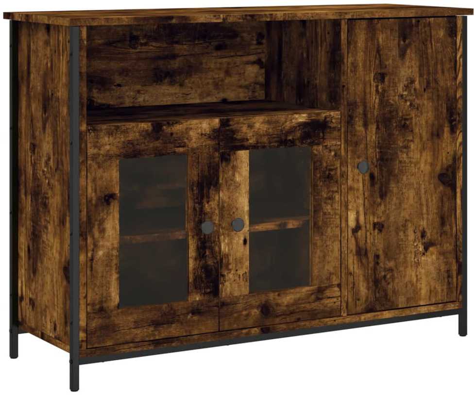 Šoninė spintelė, dūminio ąžuolo, 100x35x75cm, apdirbta mediena
