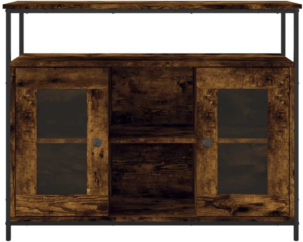Šoninė spintelė, dūminio ąžuolo, 100x35x80cm, apdirbta mediena