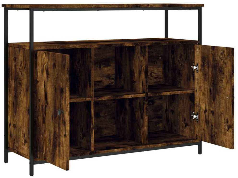 Šoninė spintelė, dūminio ąžuolo, 100x35x80cm, apdirbta mediena
