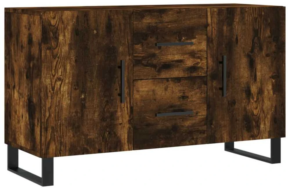 Šoninė spintelė, dūminio ąžuolo, 100x36x60cm, apdirbta mediena