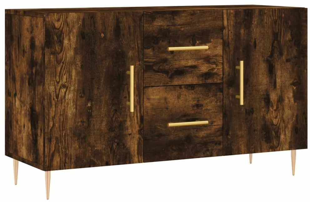 Šoninė spintelė, dūminio ąžuolo, 100x36x60cm, apdirbta mediena