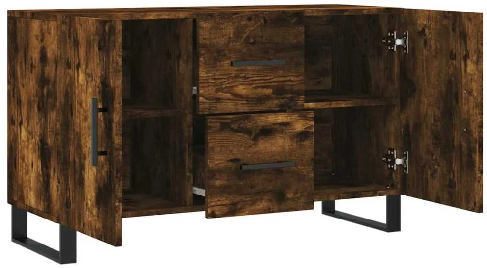 Šoninė spintelė, dūminio ąžuolo, 100x36x60cm, apdirbta mediena