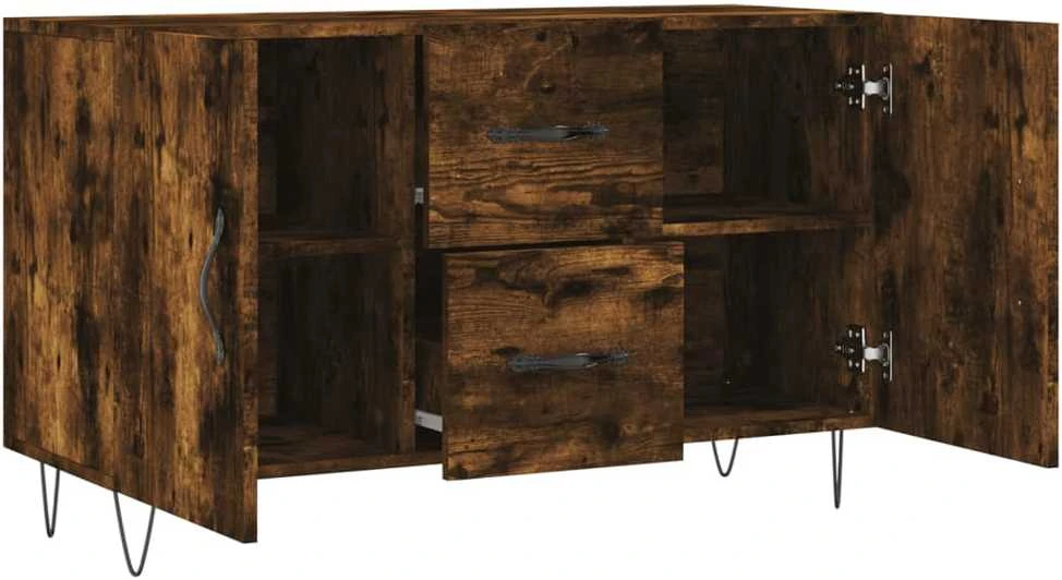 Šoninė spintelė, dūminio ąžuolo, 100x36x60cm, apdirbta mediena