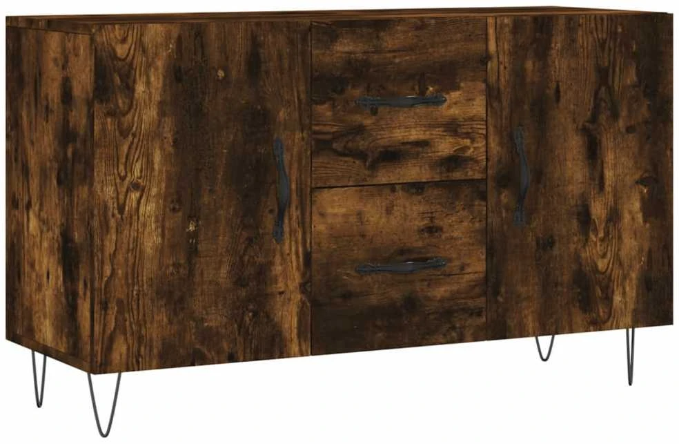 Šoninė spintelė, dūminio ąžuolo, 100x36x60cm, apdirbta mediena