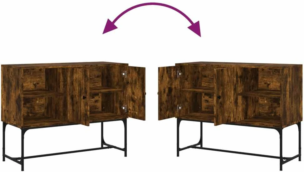 Šoninė spintelė, dūminio ąžuolo, 100x40x79,5cm, mediena