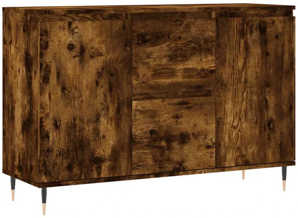Šoninė spintelė, dūminio ąžuolo, 104x35x70cm, apdirbta mediena