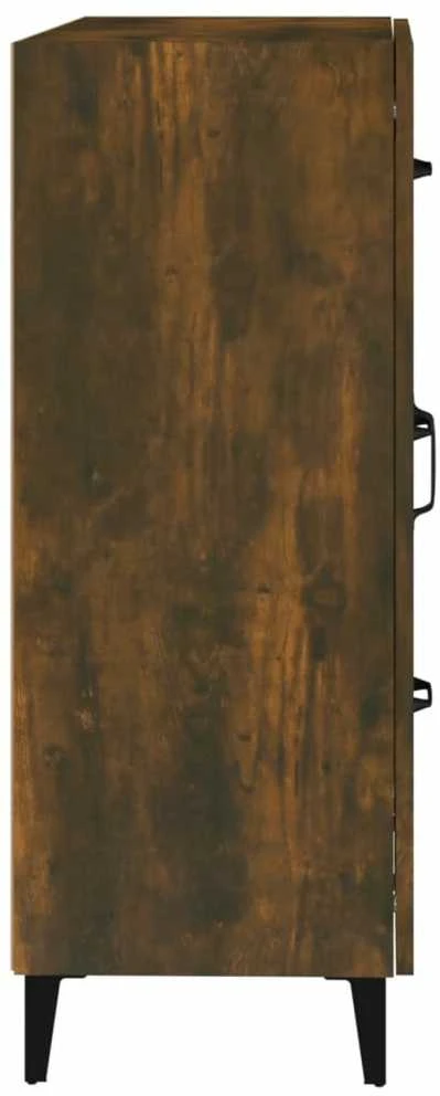 Šoninė spintelė, dūminio ąžuolo, 69,5x34x90cm, apdirbta mediena