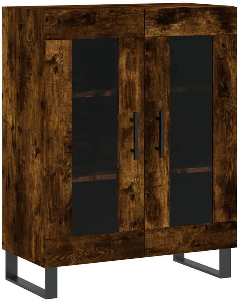 Šoninė spintelė, dūminio ąžuolo, 69,5x34x90cm, apdirbta mediena