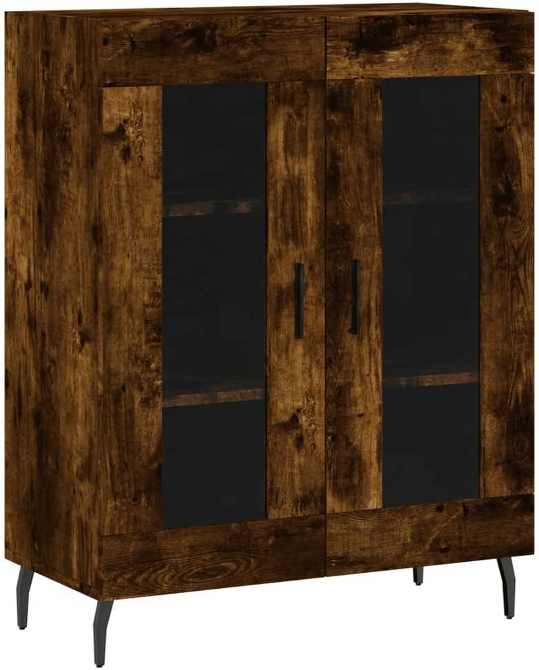 Šoninė spintelė, dūminio ąžuolo, 69,5x34x90cm, apdirbta mediena