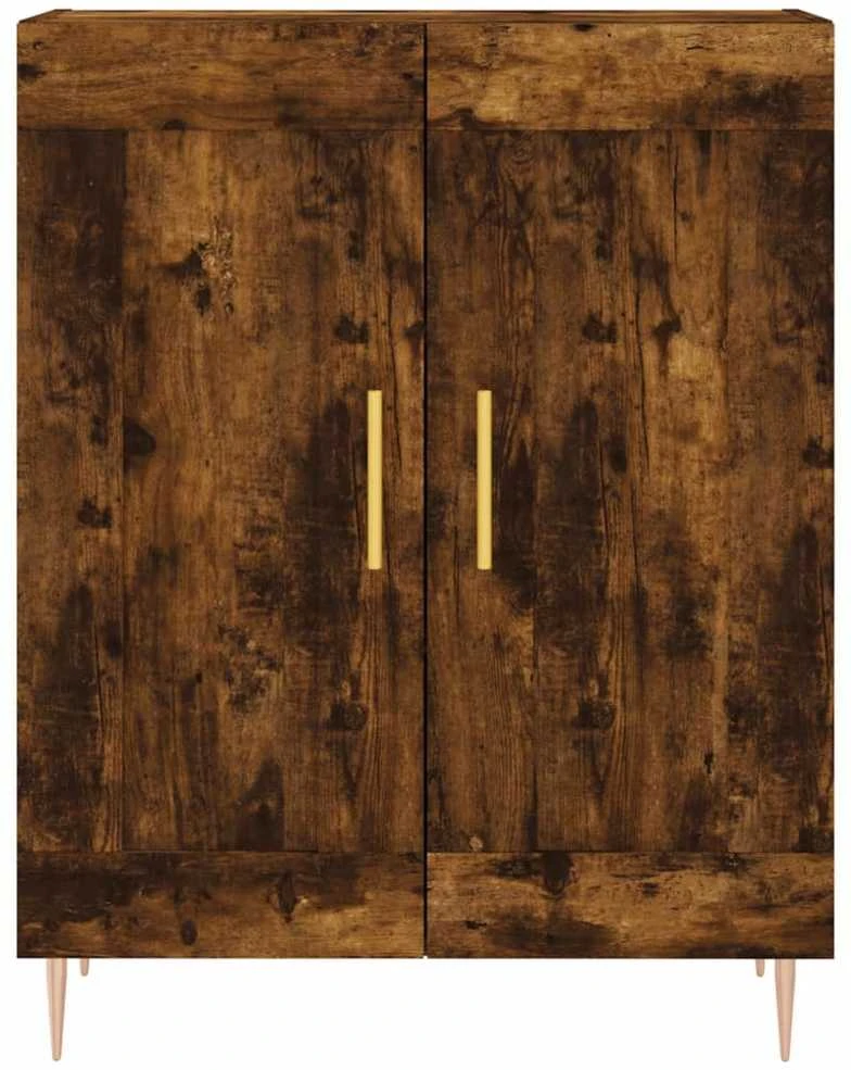 Šoninė spintelė, dūminio ąžuolo, 69,5x34x90cm, apdirbta mediena