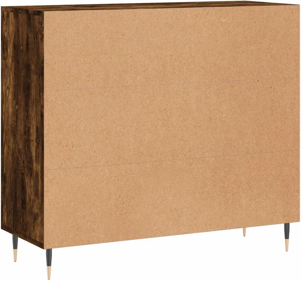 Šoninė spintelė, dūminio ąžuolo, 90x34x80cm, apdirbta mediena