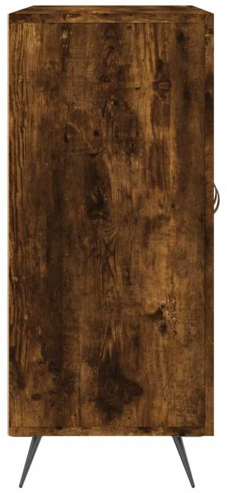 Šoninė spintelė, dūminio ąžuolo, 90x34x80cm, apdirbta mediena