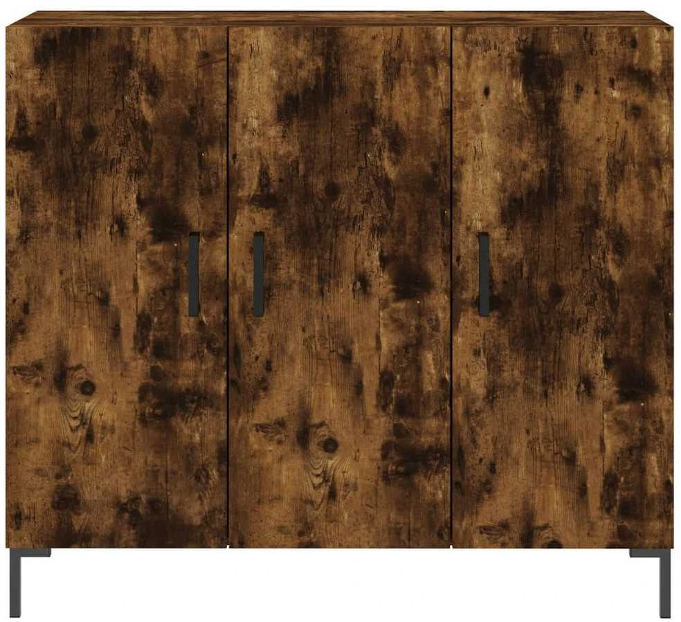 Šoninė spintelė, dūminio ąžuolo, 90x34x80cm, apdirbta mediena