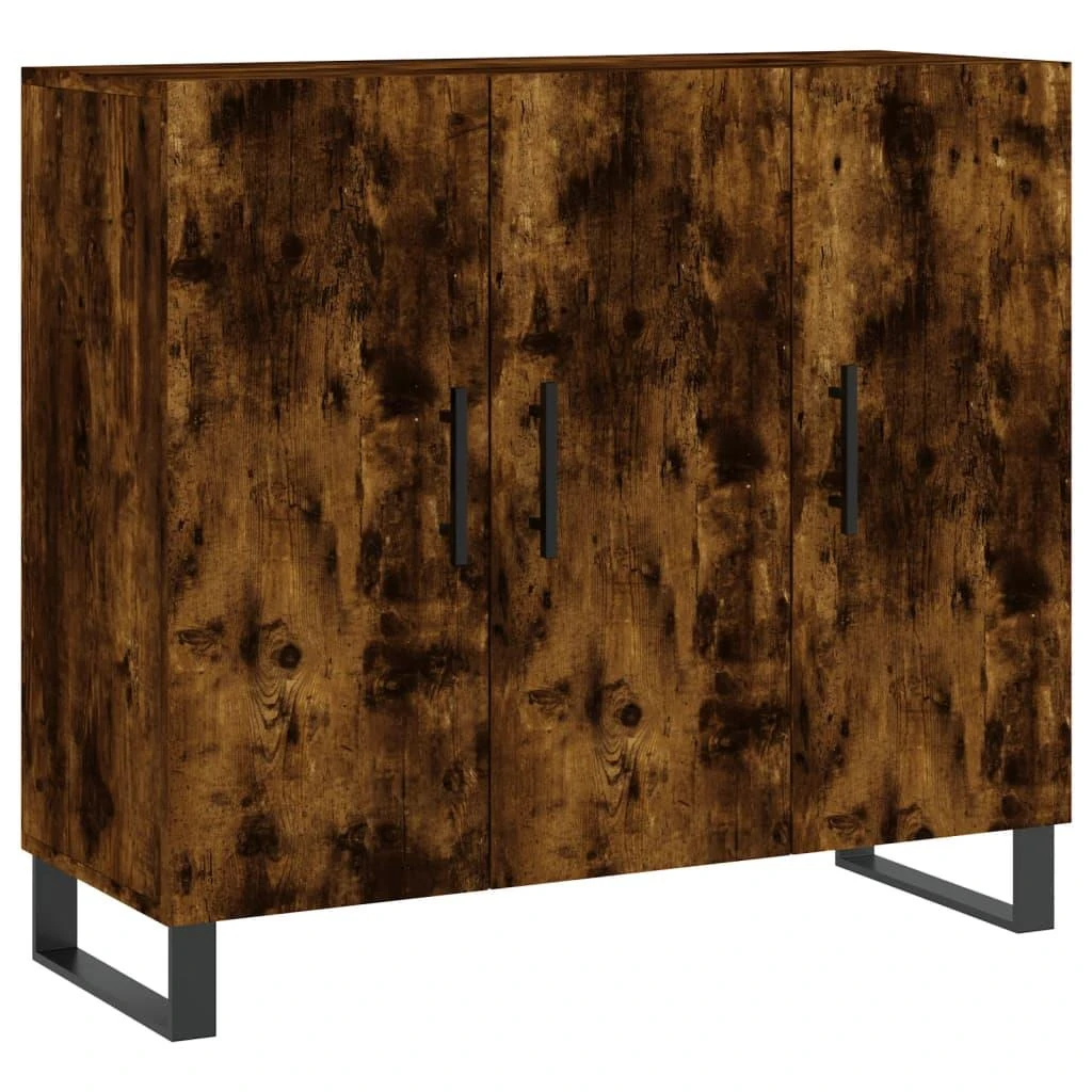 Šoninė spintelė, dūminio ąžuolo, 90x34x80cm, apdirbta mediena