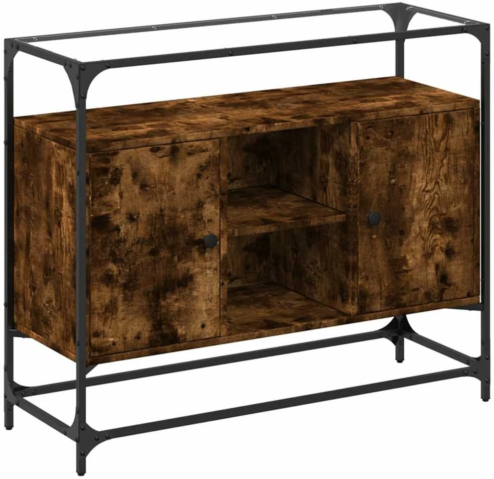Šoninė spintelė, dūminio ąžuolo, 98x35x81cm, mediena