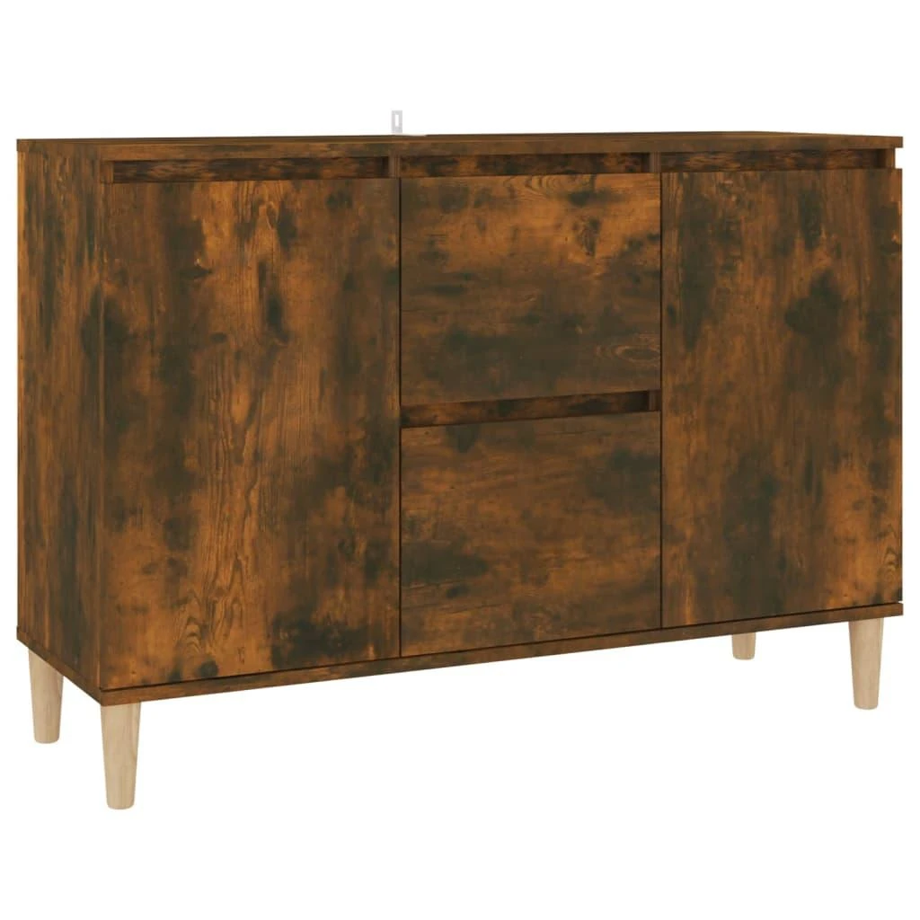Šoninė spintelė, dūminio ąžuolo, 101x35x70cm, apdirbta mediena