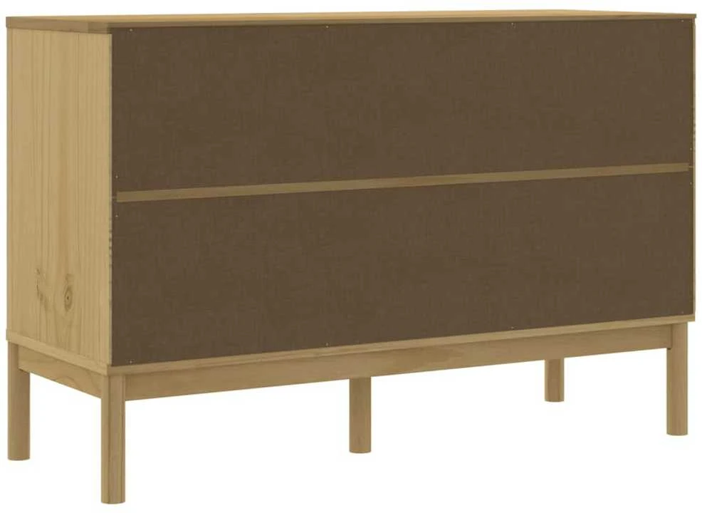 Šoninė spintelė FLORO, vaško ruda, 114x43x74cm, pušies masyvas