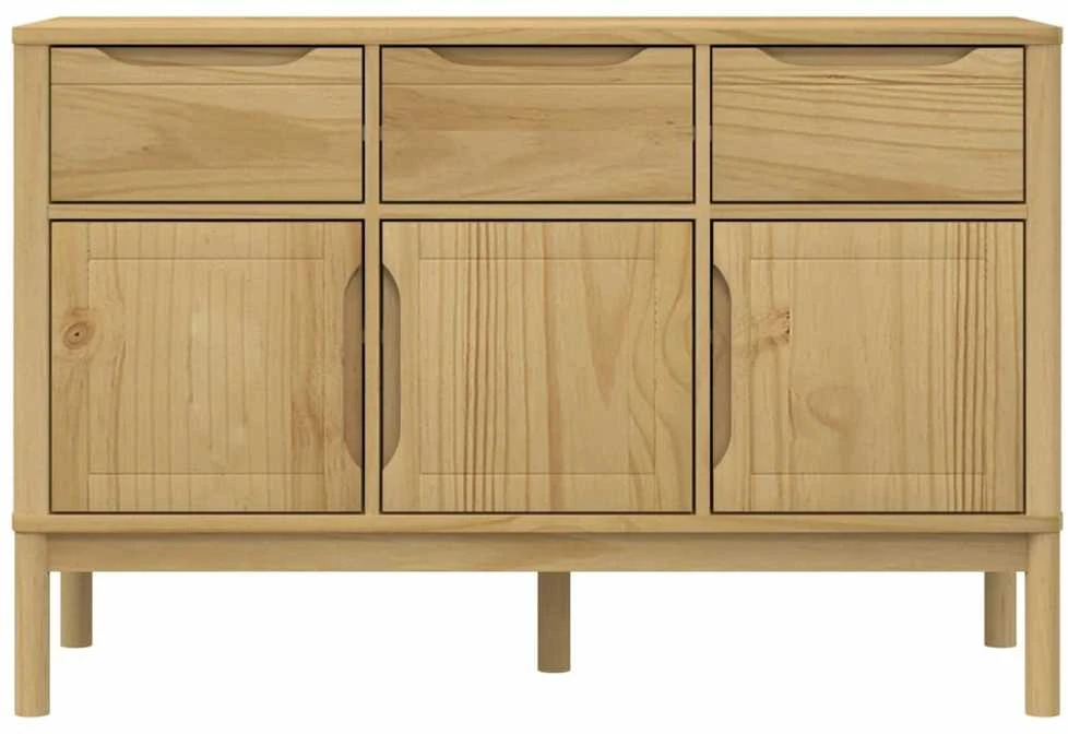 Šoninė spintelė FLORO, vaško ruda, 114x43x74cm, pušies masyvas