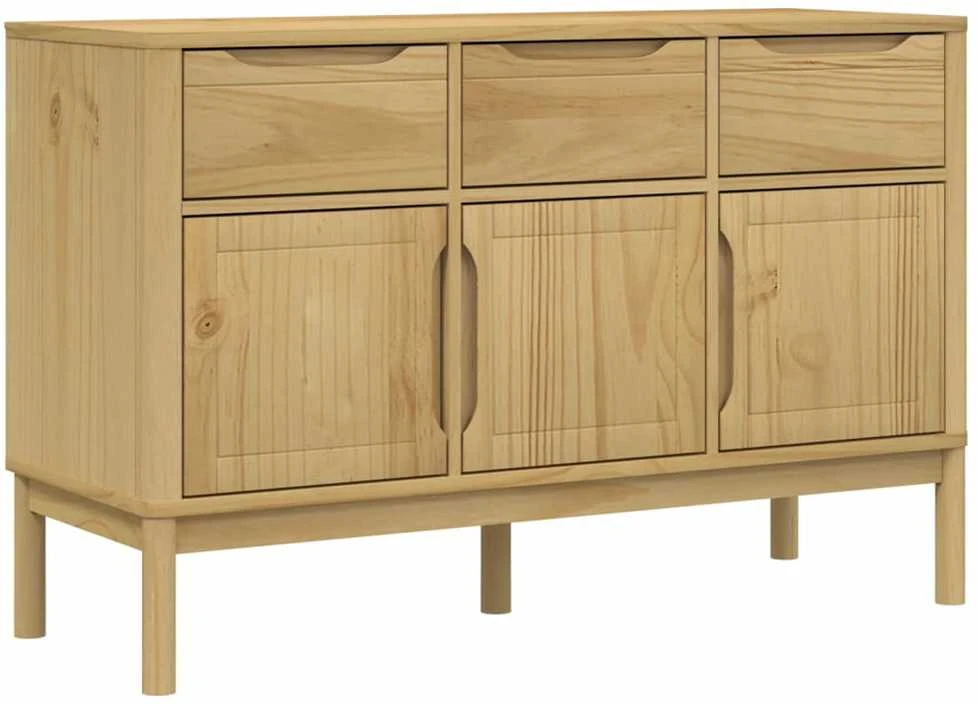 Šoninė spintelė FLORO, vaško ruda, 114x43x74cm, pušies masyvas