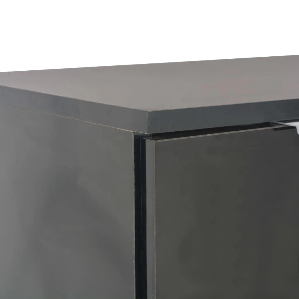 Šoninė spintelė, juodos spalvos, 107x35x80,5cm, labai blizgi