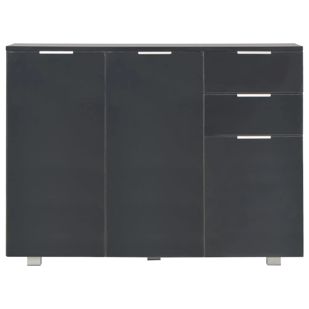 Šoninė spintelė, juodos spalvos, 107x35x80,5cm, labai blizgi