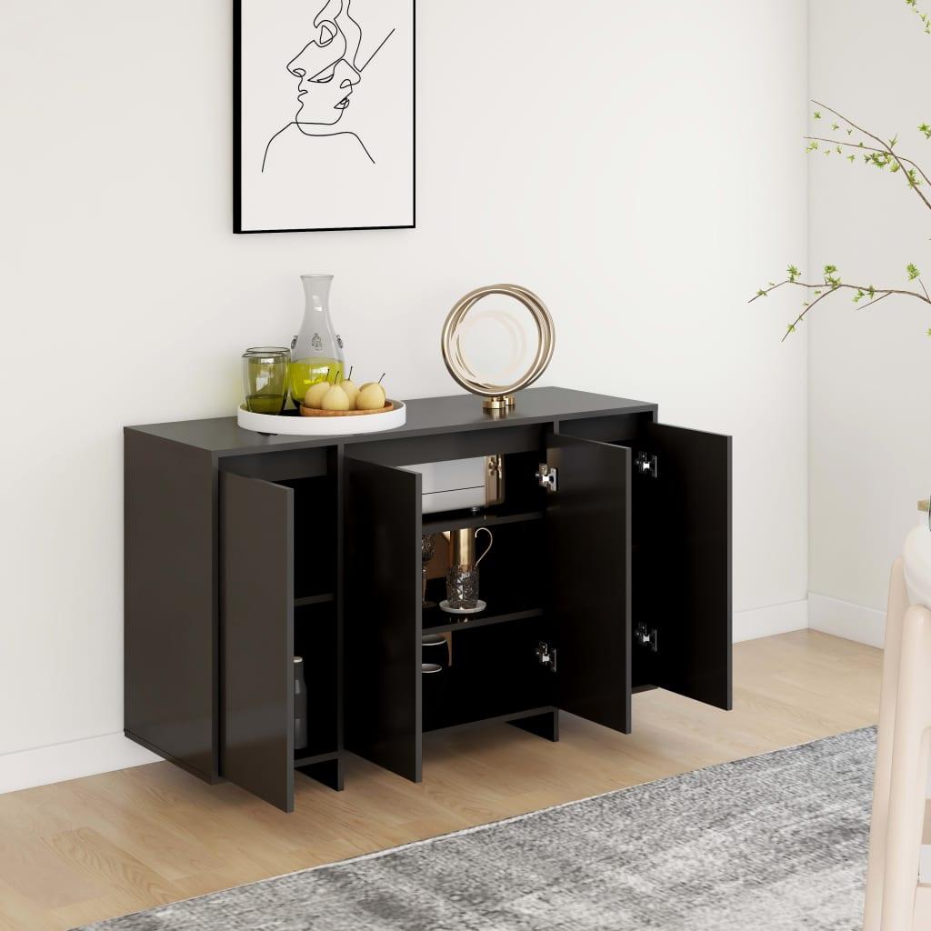 Šoninė spintelė, juodos spalvos, 120x41x75cm, MDP